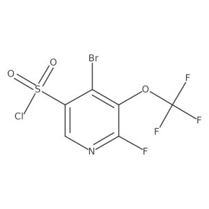 4-Bromo-2-fluoro-3-(trifluoromethoxy)pyridine-5-sulfonyl chloride Structure