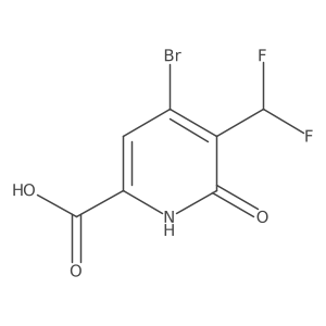 4-Bromo-5-(difluoromethyl)-6-hydroxypicolinic acid Structure