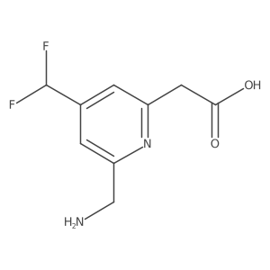 2-(Aminomethyl)-4-(difluoromethyl)pyridine-6-acetic acid结构式