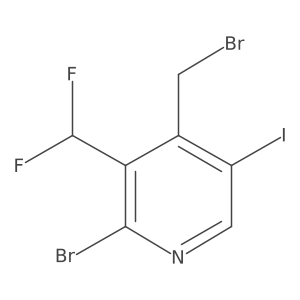 2-Bromo-4-(bromomethyl)-3-(difluoromethyl)-5-iodopyridine结构式