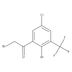 2'-Bromo-5'-chloro-3'-(trifluoromethyl)phenacyl bromide Structure