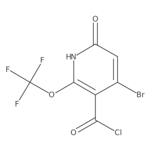 4-Bromo-6-hydroxy-2-(trifluoromethoxy)nicotinoyl chloride Structure