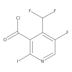 4-(Difluoromethyl)-5-fluoro-2-iodonicotinoyl chloride Structure