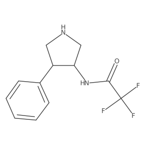 2,2,2-trifluoro-N-[(3S,4R)-4-phenylpyrrolidin-3-yl]acetamide Structure