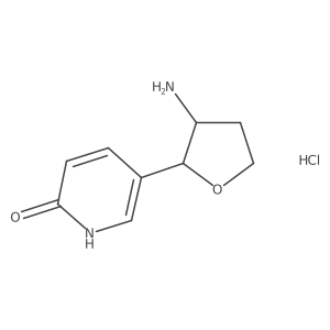 5-[(2S,3R)-3-aminooxolan-2-yl]-1,2-dihydropyridin-2-one hydrochloride Structure