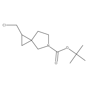 Tert-butyl 1-(chloromethyl)-5-azaspiro[2.4]heptane-5-carboxylate结构式