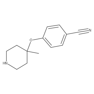 4-[(4-Methylpiperidin-4-yl)oxy]benzonitrile结构式