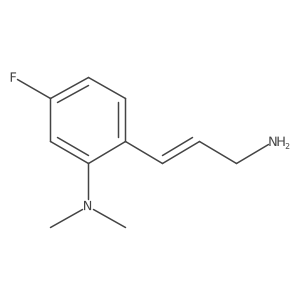 2-(3-aminoprop-1-en-1-yl)-5-fluoro-N,N-dimethylaniline结构式
