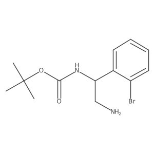 Tert-butyl N-[2-amino-1-(2-bromophenyl)ethyl]carbamate结构式