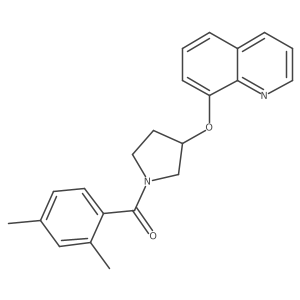(2,4-Dimethylphenyl)(3-(quinolin-8-yloxy)pyrrolidin-1-yl)methanone Structure