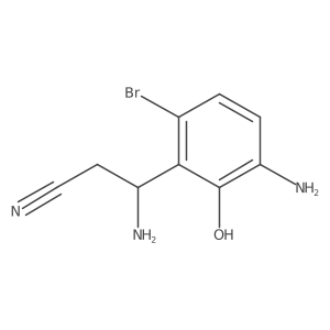 Benzenepropanenitrile, I(2),3-diamino-6-bromo-2-hydroxy-, (I(2)S)- Structure