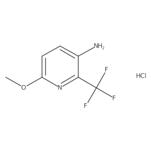 6-Methoxy-2-(trifluoromethyl)pyridin-3-amine hydrochloride结构式