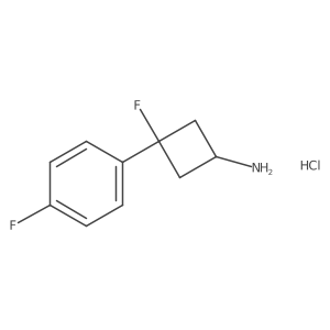 cis-3-Fluoro-3-(4-fluorophenyl)cyclobutanamine hcl Structure