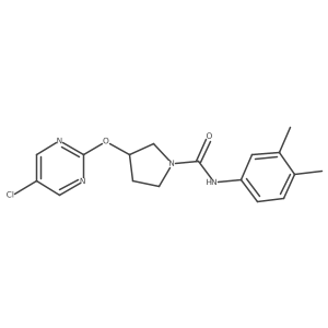 3-((5-chloropyrimidin-2-yl)oxy)-N-(3,4-dimethylphenyl)pyrrolidine-1-carboxamide Structure