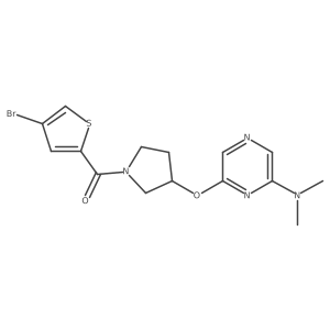 (4-Bromothiophen-2-yl)(3-((6-(dimethylamino)pyrazin-2-yl)oxy)pyrrolidin-1-yl)methanone Structure