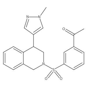 1-(3-((4-(1-methyl-1H-pyrazol-4-yl)-3,4-dihydroisoquinolin-2(1H)-yl)sulfonyl)phenyl)ethanone结构式