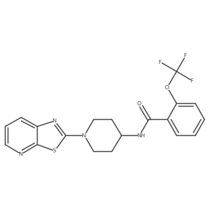 N-(1-(thiazolo[5,4-b]pyridin-2-yl)piperidin-4-yl)-2-(trifluoromethoxy)benzamide结构式