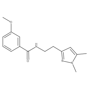 N-(2-(1,5-dimethyl-1H-pyrazol-3-yl)ethyl)-3-methoxybenzamide Structure