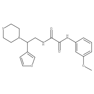 N1-(2-(furan-3-yl)-2-thiomorpholinoethyl)-N2-(3-methoxyphenyl)oxalamide Structure