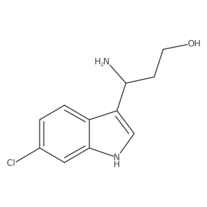 3-amino-3-(6-chloro-1H-indol-3-yl)propan-1-ol结构式