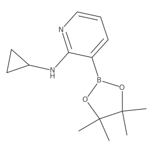 N-Cyclopropyl-3-(4,4,5,5-tetramethyl-1,3,2-dioxaborolan-2-YL)pyridin-2-amine Structure