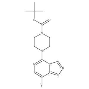 tert-Butyl 4-(8-fluoro[1,2,4]triazolo[4,3-c]pyrimidin-5-yl)piperazine-1-carboxylate结构式