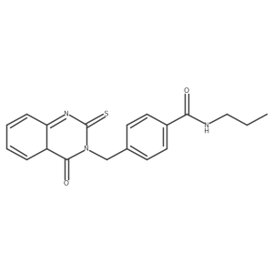 4-[(4-oxo-2-sulfanylidene-4aH-quinazolin-3-yl)methyl]-N-propylbenzamide Structure