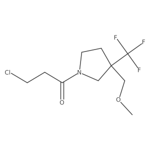 3-Chloro-1-(3-(methoxymethyl)-3-(trifluoromethyl)pyrrolidin-1-yl)propan-1-one结构式