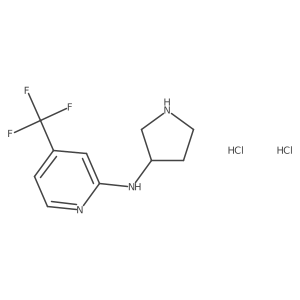 N-(pyrrolidin-3-yl)-4-(trifluoromethyl)pyridin-2-amine dihydrochloride结构式