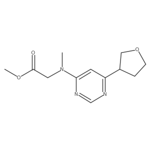 Methyl 2-{methyl[6-(oxolan-3-yl)pyrimidin-4-yl]amino}acetate结构式