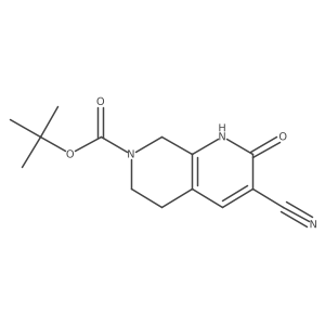 Tert-butyl 3-cyano-2-hydroxy-5,8-dihydro-1,7-naphthyridine-7(6H)-carboxylate Structure