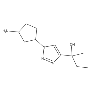 rac-2-{1-[(1R,3S)-3-aminocyclopentyl]-1H-1,2,3-triazol-4-yl}butan-2-ol结构式