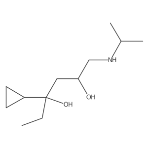 4-Cyclopropyl-1-[(propan-2-yl)amino]hexane-2,4-diol结构式
