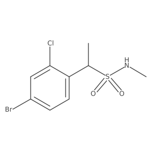 1-(4-bromo-2-chlorophenyl)-N-methylethane-1-sulfonamide结构式