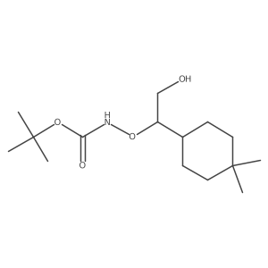 tert-butyl N-[1-(4,4-dimethylcyclohexyl)-2-hydroxyethoxy]carbamate Structure