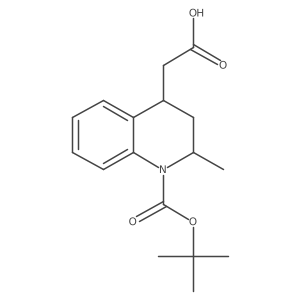 2-{1-[(Tert-butoxy)carbonyl]-2-methyl-1,2,3,4-tetrahydroquinolin-4-yl}acetic acid结构式