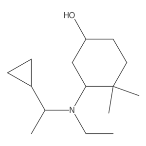 3-[(1-Cyclopropylethyl)(ethyl)amino]-4,4-dimethylcyclohexan-1-ol结构式