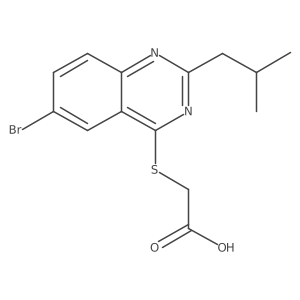 2-{[6-Bromo-2-(2-methylpropyl)quinazolin-4-yl]sulfanyl}acetic acid结构式