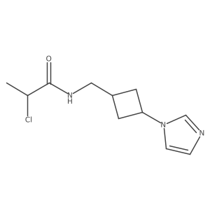 2-chloro-N-{[3-(1H-imidazol-1-yl)cyclobutyl]methyl}propanamide Structure