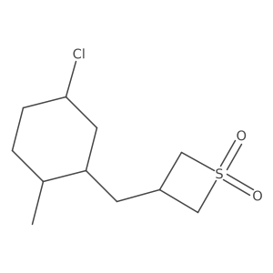 3-[(5-Chloro-2-methylcyclohexyl)methyl]-1lambda6-thietane-1,1-dione结构式