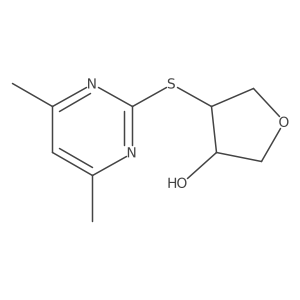 (3R,4R)-4-[(4,6-dimethylpyrimidin-2-yl)sulfanyl]oxolan-3-ol Structure