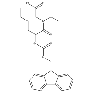 2-[(2S)-2-({[(9H-fluoren-9-yl)methoxy]carbonyl}amino)-N-(propan-2-yl)hexanamido]acetic acid结构式
