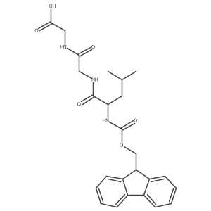 2-{2-[(2R)-2-({[(9H-fluoren-9-yl)methoxy]carbonyl}amino)-4-methylpentanamido]acetamido}acetic acid结构式