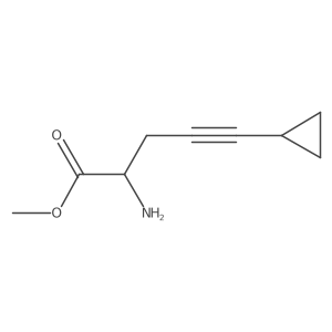 Methyl 2-amino-5-cyclopropylpent-4-ynoate结构式
