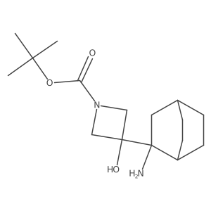 Tert-butyl 3-{2-aminobicyclo[2.2.2]octan-2-yl}-3-hydroxyazetidine-1-carboxylate结构式