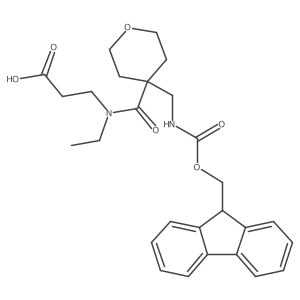 3-(N-ethyl-1-{4-[({[(9H-fluoren-9-yl)methoxy]carbonyl}amino)methyl]oxan-4-yl}formamido)propanoic acid Structure
