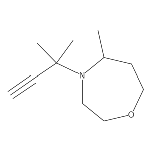 5-Methyl-4-(2-methylbut-3-yn-2-yl)-1,4-oxazepane结构式