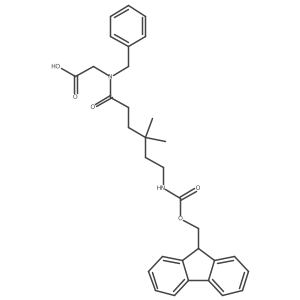 2-[N-benzyl-6-({[(9H-fluoren-9-yl)methoxy]carbonyl}amino)-4,4-dimethylhexanamido]acetic acid结构式