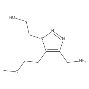 2-[4-(aminomethyl)-5-(2-methoxyethyl)-1H-1,2,3-triazol-1-yl]ethan-1-ol结构式