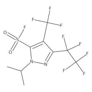 3-(1,1,2,2,2-pentafluoroethyl)-1-(propan-2-yl)-4-(trifluoromethyl)-1H-pyrazole-5-sulfonyl fluoride结构式